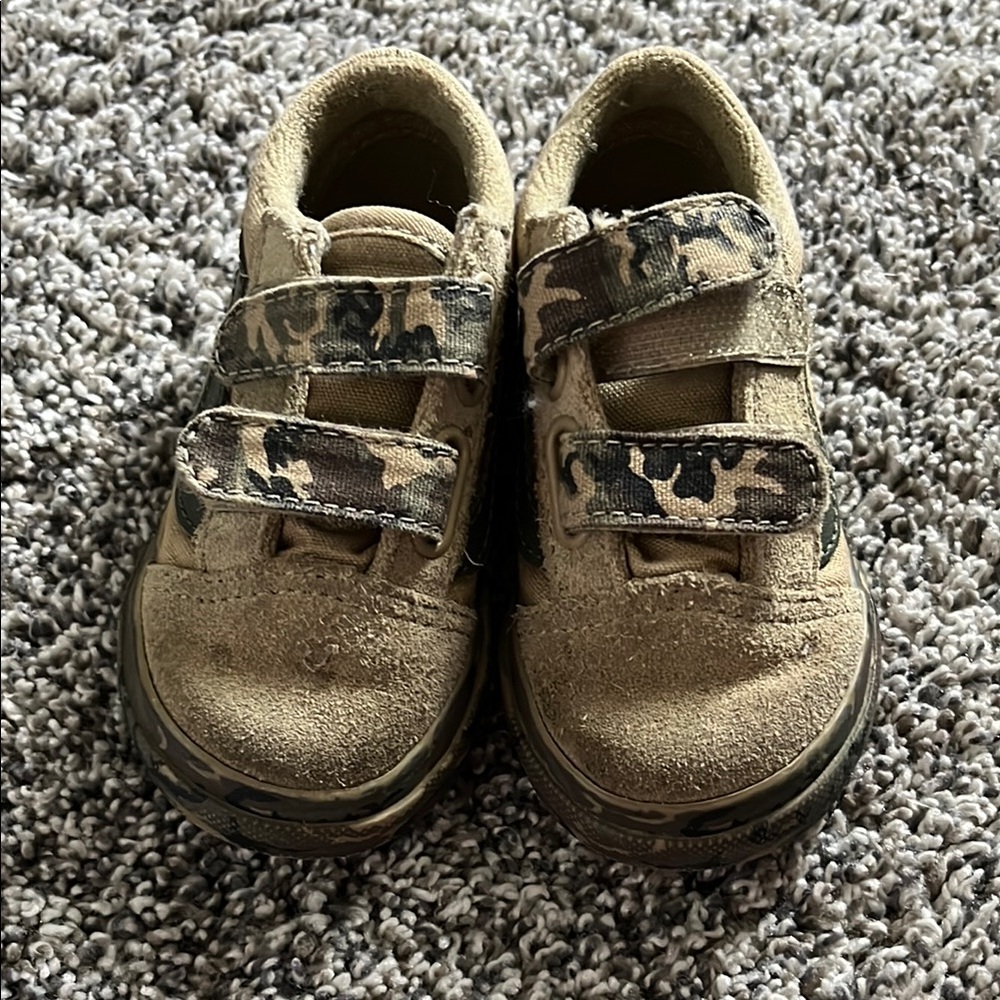 Kids Camouflage Strap Shoes